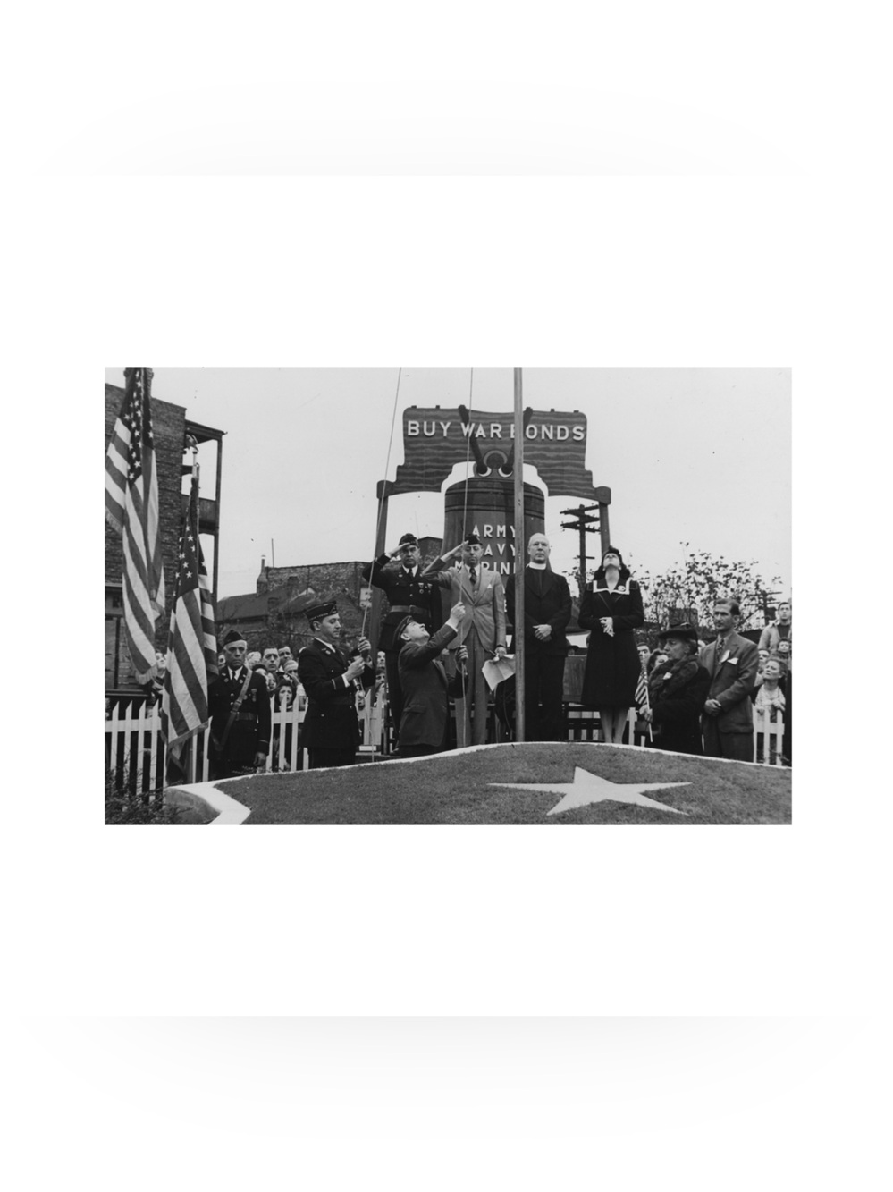 WWII Homefront Patriotic War Bond Drive Rally Liberty Bell Photo Print 4x6 Lustr